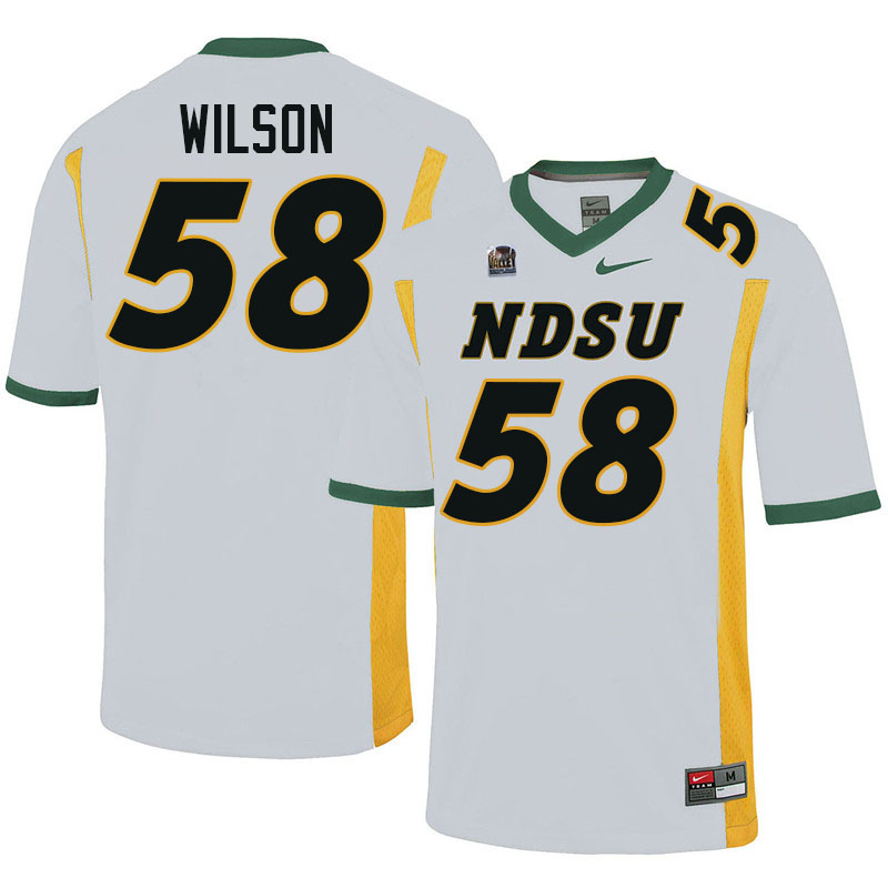 North Dakota State Bison #58 Keenan Wilson College Football Jerseys Stitched-White